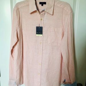 Alan Flusser Linen Cotton Long Sleeve Shirt.